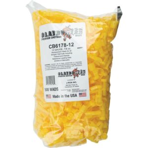 Claybuster Shotshell Wads 12 ga - 7/8 oz Yellow 500/ct