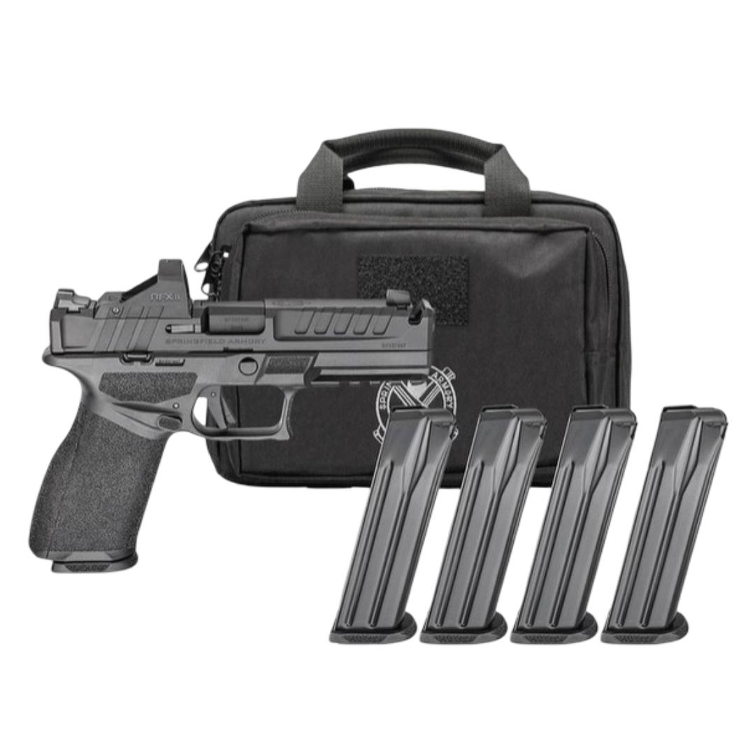 Springfield Gear Pac Echelon 4.0C Comp Handgun 9mm Luger 10(4)rd Magazines 4" Comp Barrel Green Dot & Bag