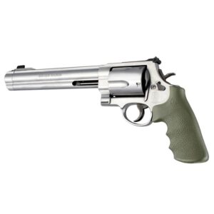 Hogue OverMolded Rubber Tamer Conversion Monogrip S&W K/L/N/X/Z-Frame Revolvers Round Butt OD Green