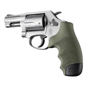 Hogue Overmolded Rubber Full Size Monogrip S&W Round Butt J-Frame Revolvers OD Green