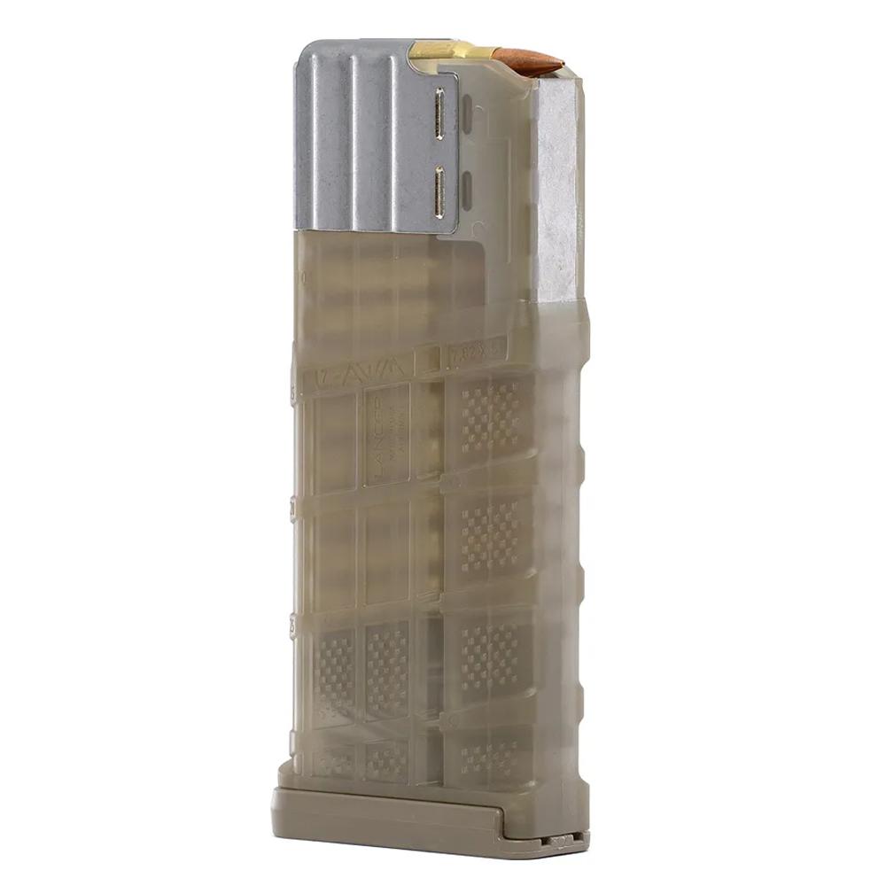 Lancer L7AWM Rifle Magazine Translucent Dark Earth .308 Win/7.62x5mm/6.5 Creedmoor 25/rd