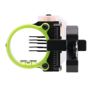 Black Gold Rush Archery Sight 5 .019 Pins 4" Dovetail Micro .019 RH Black
