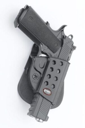 Fobus Evolution Series Paddle Holster For Springfield 1911 w/ Rail in Black Right Hand