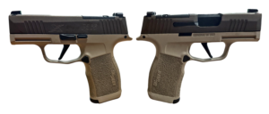 SIG SAUER P365X TWO TONE TAN 9MM PSTL 3.1" BBL 2-12RD MAGS, OPTC PLTE COVER