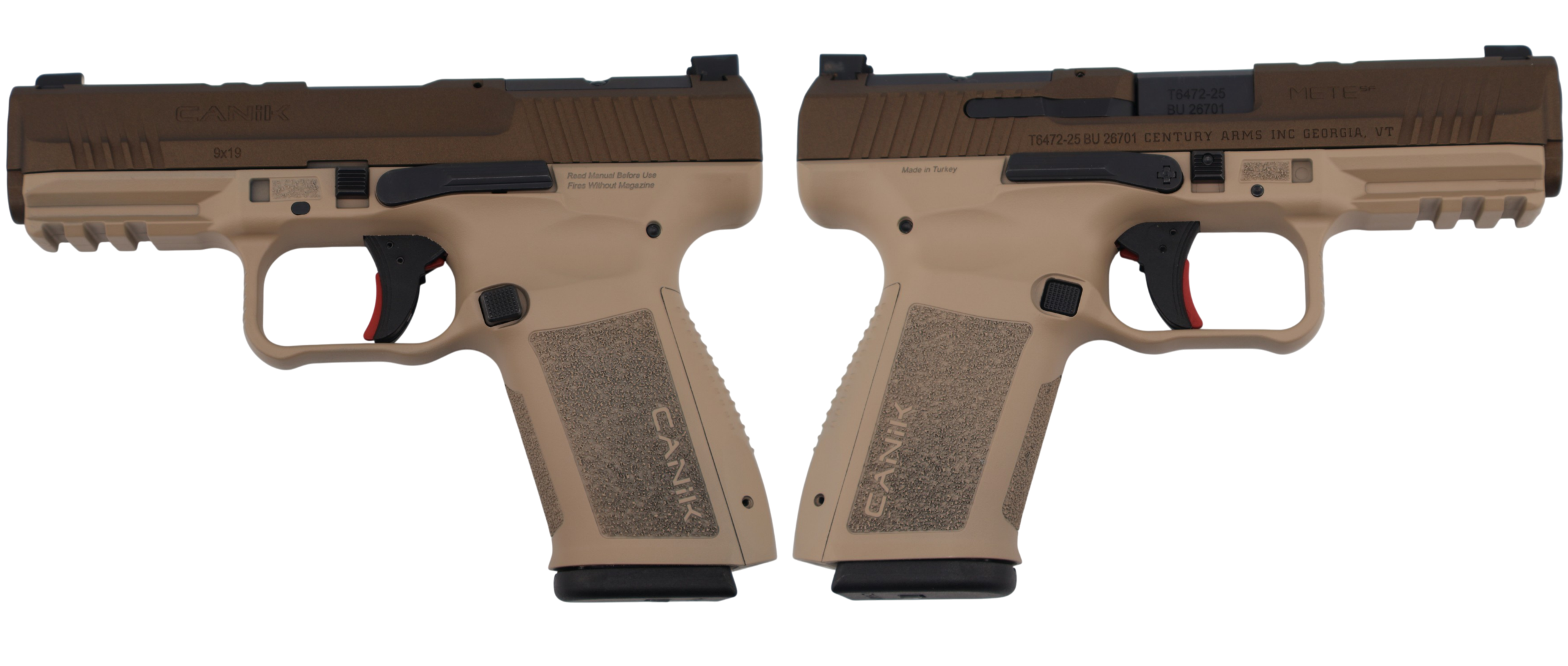 CENTURY CANIK METE SF 9MM PORTED BARREL TWO TONE TAN PSTL 4.19 BRL 1-15RD MAG